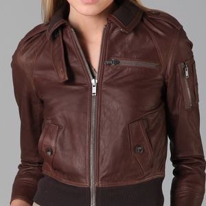 Bird by Juicy Couture Riley Vintage Leather Bomber